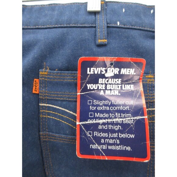 VINTAGE Levis Jeans 38X31 Bootcut Denim Orange Tab Western Pants NEW - Picture 6 of 10